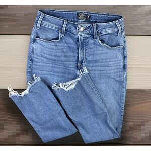 Abercrombie & Fitch Jeans Simone High Rise Ankle Flare‎ Stretch Women Sz 2 R